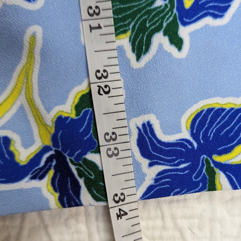 Banana Republic Floral Split Tie-Sleeve Shift Swing Dress Women's M Petite - Picture 7 of 12